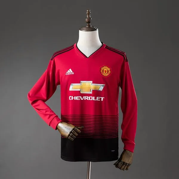 Camiseta de fútbol Manchester United 2018/19 LOCAL MANGA LARGA VERSION FAN